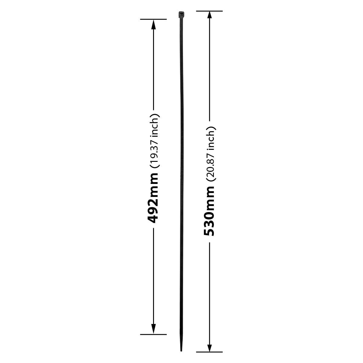 verpacking Fascette fermacavo premium nere 530 x 4,8 mm [colore, dimensione e quantità selezionabili], resistenti ai raggi UV, elevata resistenza alla trazione - 1000 pezzi