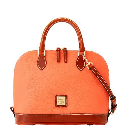 Sac à main zippé d'exception en cuir grainé premium signé Dooney & Bourke
