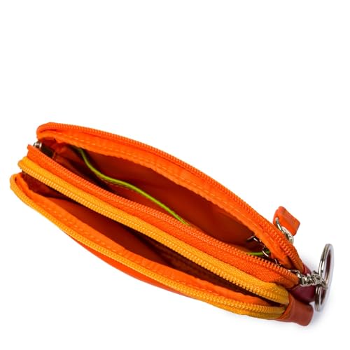 mywalit Small Leather Double Zip Purse | Coin Pocket & Zipped Compartment | Card Slot | Jamaica | Stylish & Compact Accessory for Men & Women | Perfect for Everyday Use2