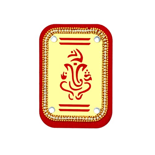 Red Shubh Labh With Ganesh Stickers For Door Wall Decoration Decorative Handcrafted Shubh Labh Main Door Puja Pooja Mandir Temple Entrance Festival Decoration Home Decor Gift Return Gifts #TOP2