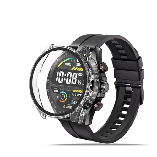 �X�}�[�g�E�H�b�`�J�o�[ For Haylou Solar Pro���e�P�[�X �J�o�[ HYFAFA �ی�K���X�t�B����+PC�t���[�� ?����̌^ �S�ʕی� �����^ �ϏՌ� �h�w�� �����ߗ� �����ȒP Haylou Solar Pro �Ή��ی�J�o�[(�N���A)