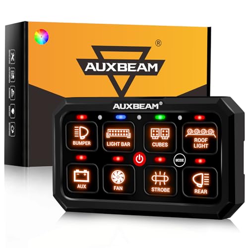 Image of Auxbeam 8 Gang Switch Panel RA80XL 5In Large Easy Control of Add‑On Devices