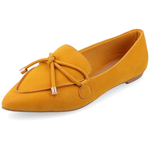 Image of Journee Womens Muriel Narrow Width Slip On Pointed Toe Loafer Flats