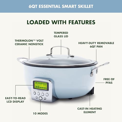 GreenPan Elite Smart Skillet 6QT