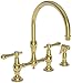 Kitchen Bridge Faucet with Side Spray - 9458 - POLISHED GOLD (PVD) - Chesterfield