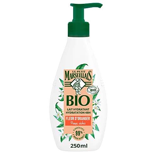 Lait corps pour peaux sèches Le Petit Marseillais à la Fleur d'Oranger BIO 250ml
