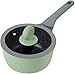 MIAOMSI Mleko Pan Non-Stick Pan Zupa Zielona Patelnia wielofunkcyjna z szklanym pokryciem Ergonomiczna uchwyt (Color : Green, Size : 18cm)