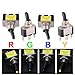1pc Lighted Rocker Toggle Switch 12V 30A SPST ON/Off 3-Pin Red Green Yellow Blue LED Rocker Switches for Car Truck Boat(Green)