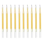 YELARXI 10Pack 1mm Gel Pen Refills for Coloring, Broad Point Sparkle Metallic Gel Ink Pens Refills for Journaling Writing Adults Book Doodling Office, Yellow