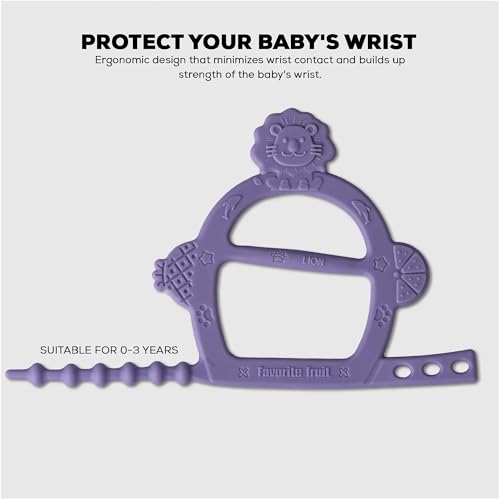 Image of Baybee Baby Soft Toy Wrist Teether | Silicone Baby Chew Gum & Adjustable Teething Toy | 100% Food Grade Silicone & BPA Free Toy for Babies | Teethers for 6 to 12 Months (Pack 2)
