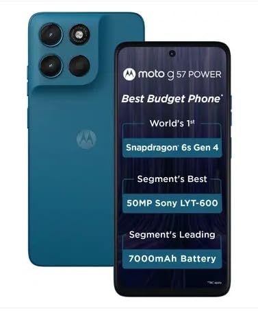 Motorola g57 Power 5G (Pantone Corsair, 128 GB) (8 GB RAM) | 7000 mAh Battery | 6s Gen 4 Processor | 6.72" FHD+ Display | 50MP + 8MP | 8MP Front Camera | view 1