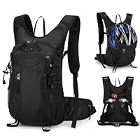 Outplea 15L Leicht Fahrradrucksack Herren Damen, Kleiner Wanderrucksack Motorrad Rucksack, Trailrunning Rucksack Laufrucksack Trinkrucksack für Marathon Laufen Wandern, Schwarz