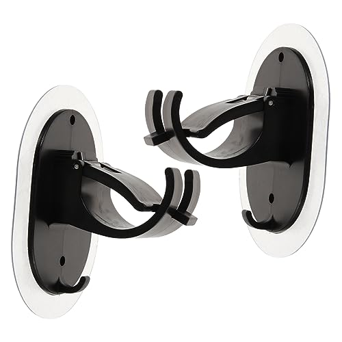 Hemobllo 2Pcs Nail Curtain Rod Holders Adhesive Clips for Bathroom Closet Strong Adhesion Brackets for Easy Installation No Drilling Required Smooth Sturdy Design