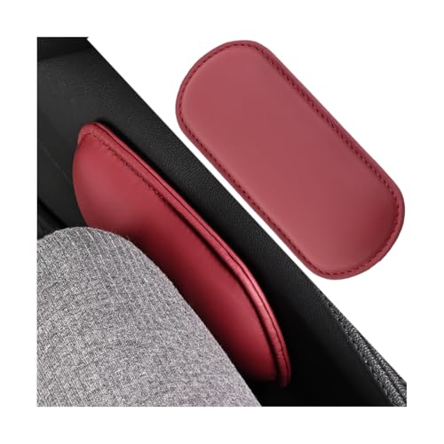 Image of Mandark Car Knee Cushion Pad, Leather Memory Foam Vehicle Door Armrest Pillow for Leg Elbow, Comfort Auto Interior Center Console Thigh Support Mat Accessories, Universal for Most Cars (Red)