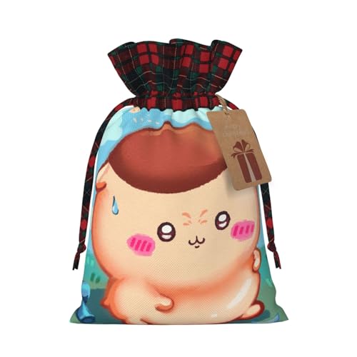 ギフトバッグ ちいかわ くりまんじゅう 巾着袋 ラッピング袋 引きひも袋 軽量 コンパクト 巾着バッグ 収納袋 小物入れ トラベルポーチ ジュエリーポーチ 小物収納 携帯用 大容量 おしゃれ かわいい 人気 誕生日 記念日 プレゼント 21*30cm