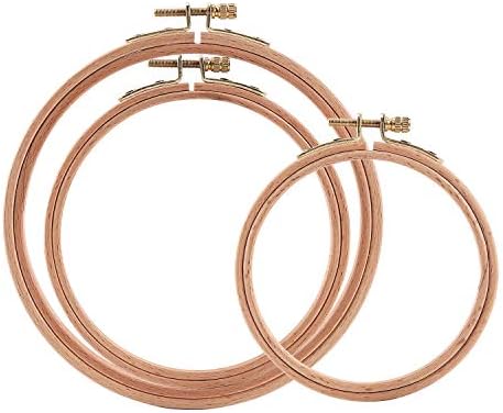 Sherbo 7/8/9 Inch Beechwood Embroidery Hoops, 3 Pack product image