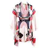 Shino Hajime Cosplay Coat Lining Pant Accessories Kimono Costume (Female M)
