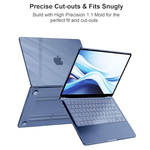 Image of Midkart Compatible with MacBook Neo Case 13 inch 2026 Release Model A3404 with A18 Pro Chip Hard Shell Case Cover with Keyguard and Dustplugs, Crystal Indigo