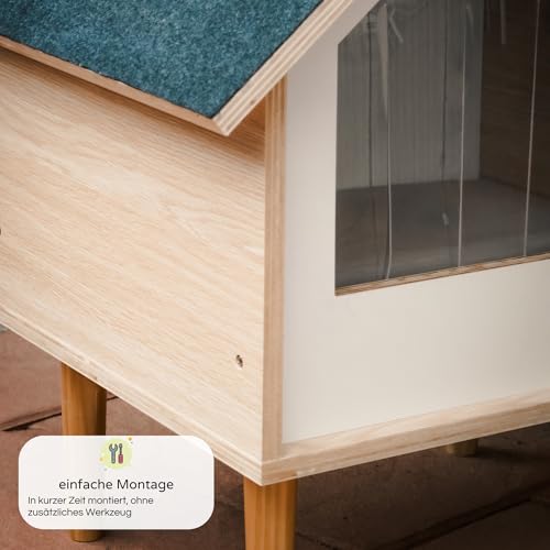Awwi Katzenhaus Outdoor und Indoor – Wasserabweisend & Isolierend – Stilvolle Katzenhütte oder Hundehütte Outdoor – Katzenhöhle für Drinnen & Draußen