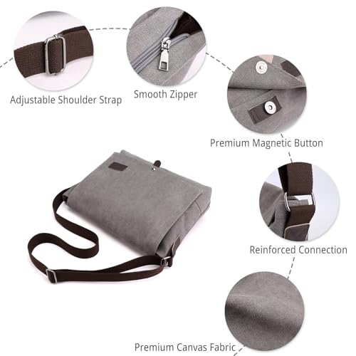 Casual Top Handle Briefcase Messenger Satchel for Work Vintage Men's Shoulder Canvas Tote Handbag Crossbody4