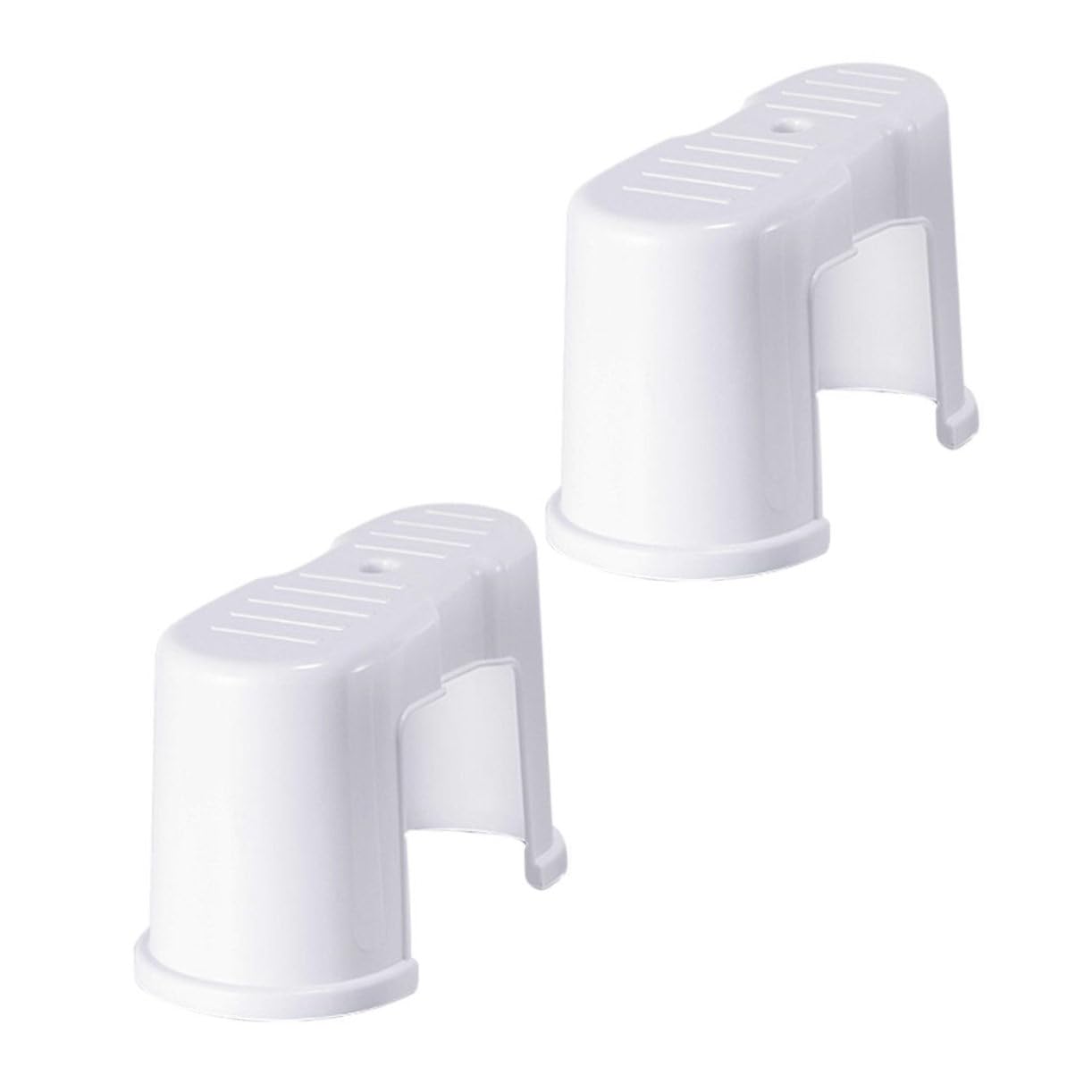 HOODANCOS 2Pcs Non Slip Plastic Toilet Footstools Skid Bathroom Stepping Stools for Adults and Squatting Footstool and Stable Design for Home Use