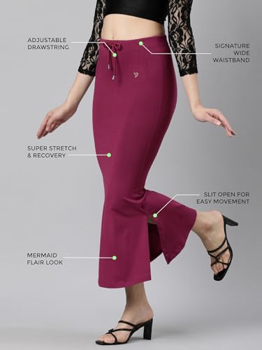 Image of TWIN BIRDS Saree Shapewear for Women | Super Soft Viscose Elastane Saree Petticoat Skirt | Stretchable & Comfortable SareeShaper