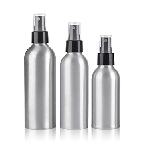 CHENTAOCS 30ml 50ml 100ml 250ml Aluminium Spray Atomiser Bottle Refillable Empty Bottles Black Pump Atomizer for Cosmetic Packaging Tool (Color : Metal, Size : 30ml)