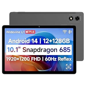 10.1 inch Snapdragon 685 Android 14 Tablet, FHD IPS 1920×1200 Resolution 60Hz Reflex Bpad 10 with Widevine L1, 12GB+128GB(1TB Expand), 5MP+5MP Camera, 2.4G/5G WiFi+BT5.0, 6500mAh