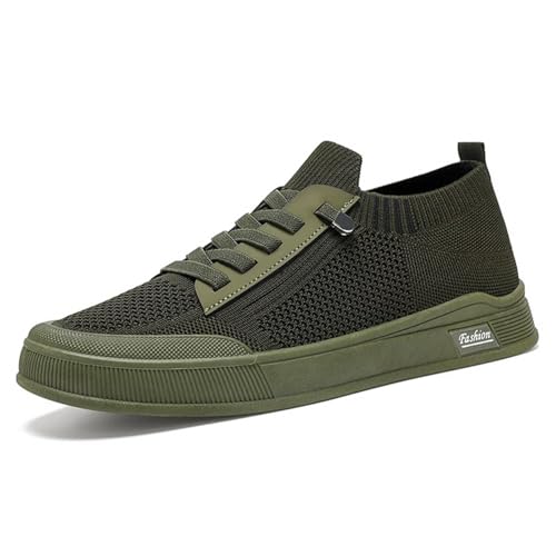 BNR Casual Flat Shoes Women Men Barefoot Speed-Lace Summer Indoor Ligthtweight Comfortable, Army Green Men 6.5 / Women 8