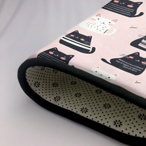 Grand tapis de salon chat mignon 203x147 cm lavable et doux