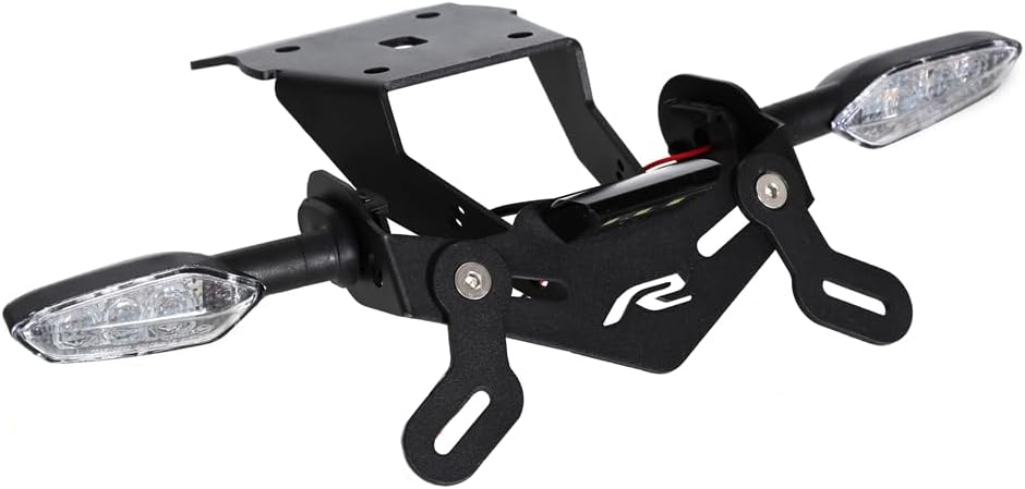 YZF R15 V3 Fender Eliminator -Tail Tidy Compatible with YZF-R15 V3 2017-2021 - License Plate Bracket with Tail Light & Turn Signals Rear (Clear)