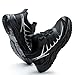 Micoklinlin Steel Toe Sneakers for Men Lightweight Non Slip Black Work Safety Shoes Smash and Puncture Resistant Hiking Shoes