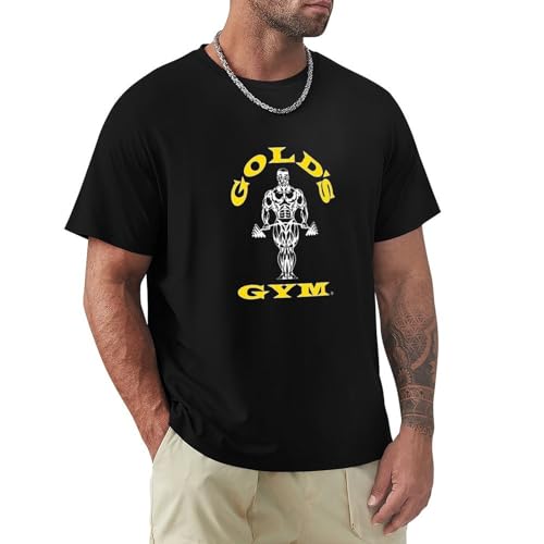 Golds Gym Muscle Joe - Camiseta de manga corta para hombre, 100 % algodón, color negro, Negro, 3XL