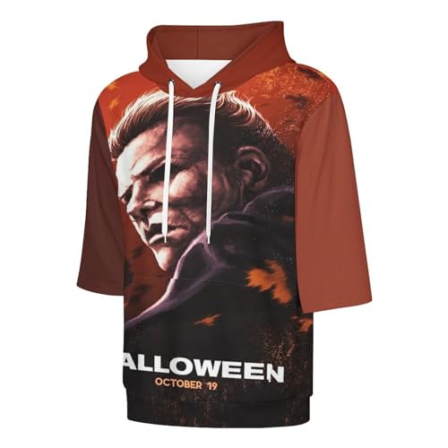ZHANGXM T-Shirt Long Sleeve 3D Funny Print Hoodie Halloween Michael Myers Spring And Autumn Blouse for Unisex Sweatshirt3