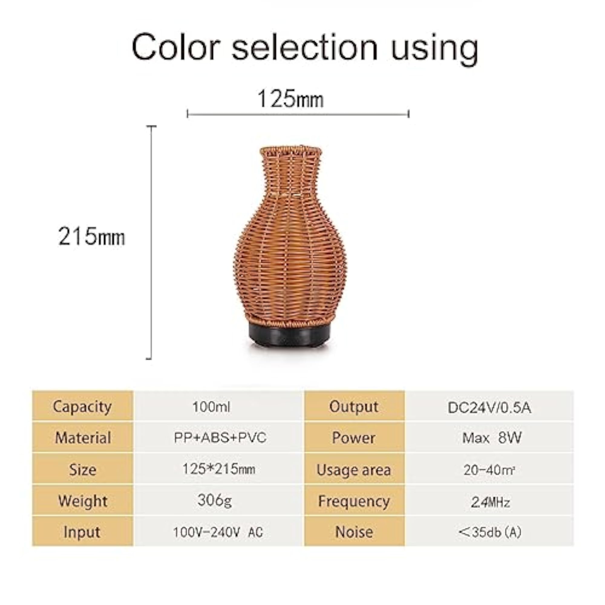 100ml Essential Diffuser for Living Room