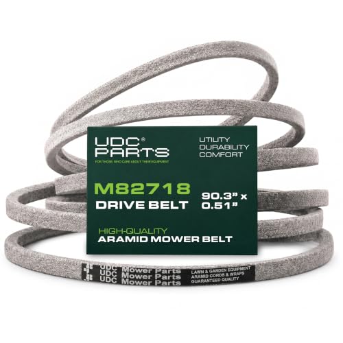 UDC Parts M82718 Mower Drive V-Belt, 0.51" x 90.3", John Deere Replacement