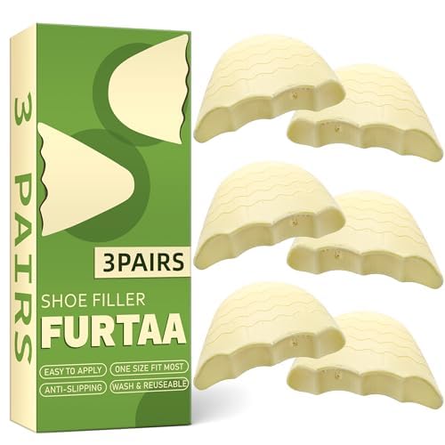 Shoe Filler Insert,Toe Cushion Fillers Make Shoes Fit,Half-Size Insoles for Loose Shoe,for All Day Pain Relief and Comfort,One Size Fits Shoe Inserts for Women.(Round,3 Pairs)