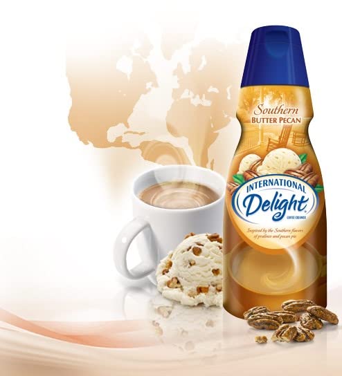 Coffee Creamer Bundle. Includes Two (2) 32 fl oz bottle of International Delight Liquid Coffee Creamer and One Authentic CureCor Collective Sticker! (Southern Butter Pecan)