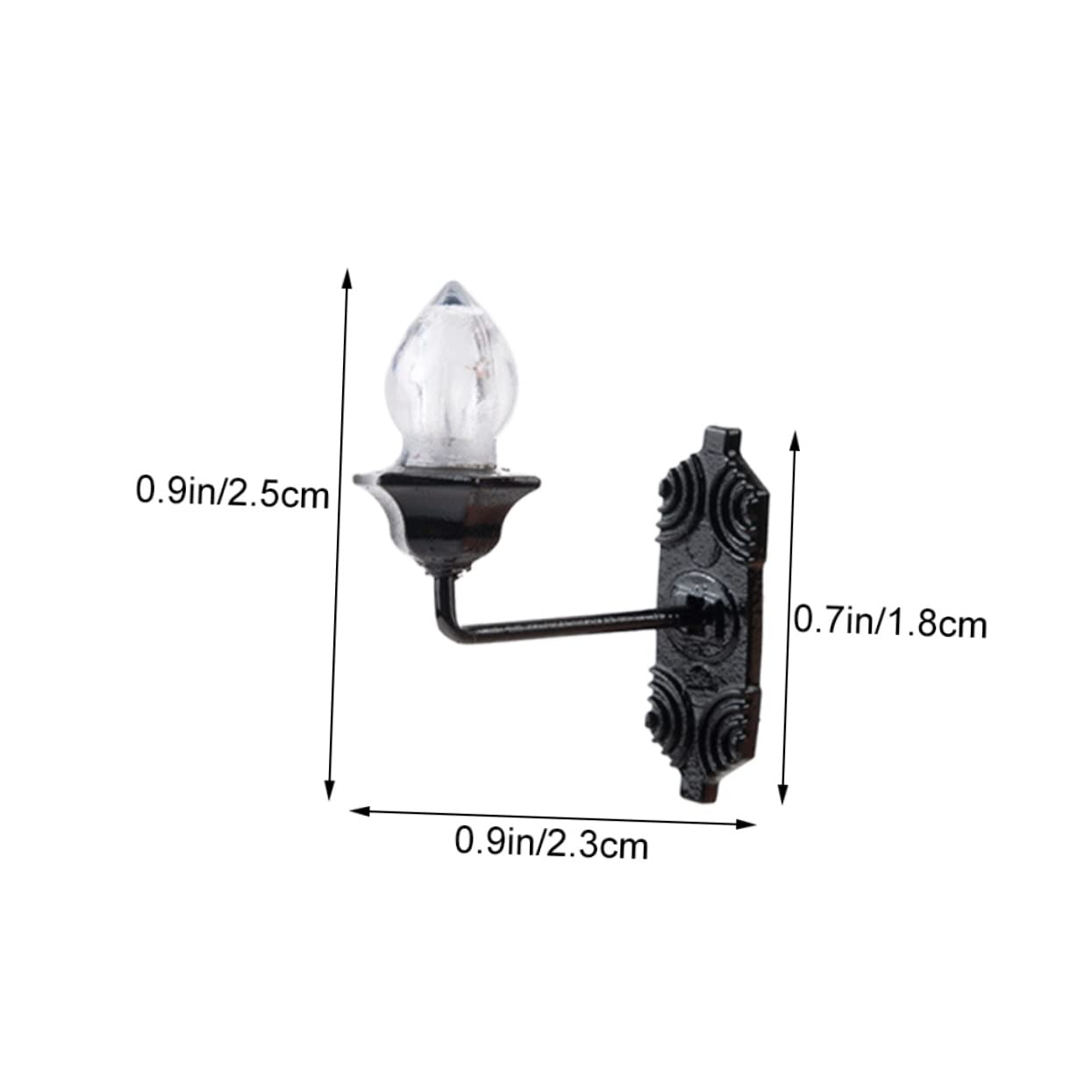 Tofficu 4Pcs Mini Wall Lamp Model Luminous Decorative Lights for Sand Table Landscape Warm for Mini House Decor Enhances Scene Levels for