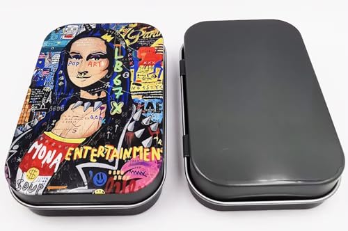 Image of Metal Storage Tin Box, 7x5.5 inches, Small Accessories Organizer for Paperclips, Coins, Jewelry