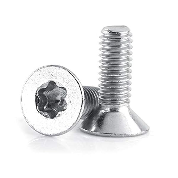 Telituny Star schroef-50 stks M4 roestvrij staal SS304 platte kop ster drive machine schroeven bouten (M4 × 16)