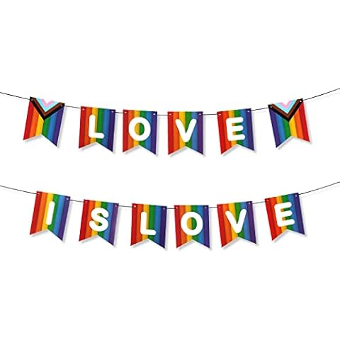 CHEERYMAGIC Rainbow Pride Bunting Banner for Celebrations Cover
