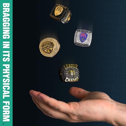 TrophySmack Fantasy Football Elite Championship Ring - Size 12 TrophySmack Trophy (Black/Gold Finish)3