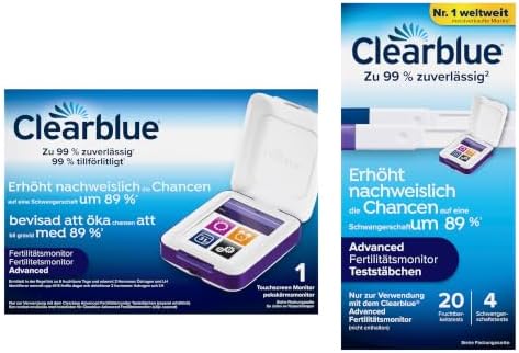 Clearblue Fertilitätsmonitor/Ovulationstest + Nachfüllpackung, Monitor + 24