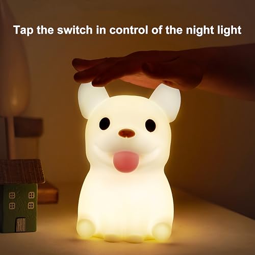 Danolt Dog Night Light, Silicone Dog Lamp, Squishy Animal Night Light, Dog - 01, 14.8 cm - Image 4