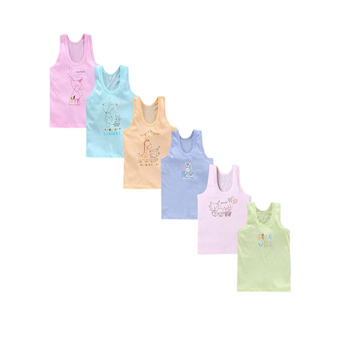 Baby Beanies New Born Baby Pure Cotton Printed Regular Fit Sando