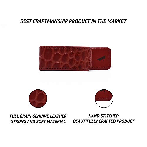 Minimalist Leather Money Clip Wallet for Credit, Business, Cards Soft Compact Holder for Men Slim Design Front Pocket2