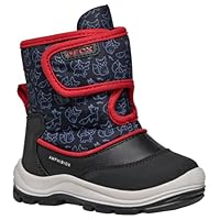 Geox Baby FLANFIL BOY B ABX Snow Boot, Black/RED, 2 UK Child