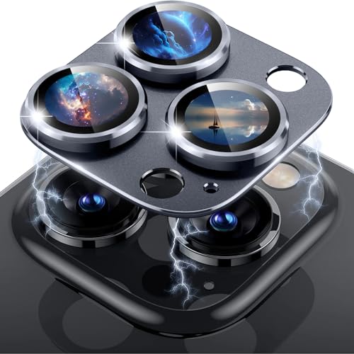 LanQii Kameraschutz Kompatibel mit iPhone 12 Pro Max Kamera Schutzfolie Panzer Schutz Glas Folie Linsenschutz Aluminiumlegierung 9H Härte für iPhone 12 Pro Max -Grau