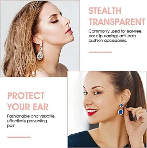 Image of 100 Pcs Earlobe Support Patches - Invisible Ear Stickers for Heavy Earrings, Jhumkas & Big Ear Holes - Secure Lift Tape for Earlobe Protection & Support, Discreet & Comfortable Wear